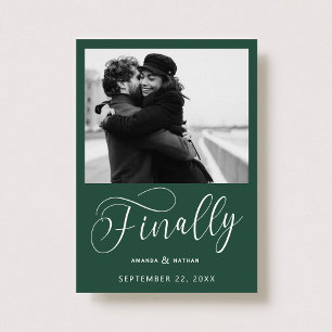 Finally Minimalist Wedding Photo Save the Date