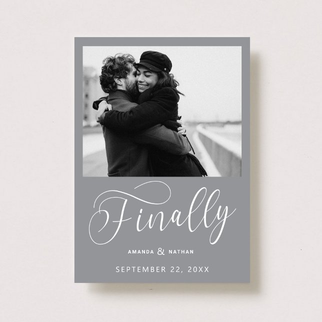Finally Minimalist Wedding Photo Save the Date (Creator Uploaded)