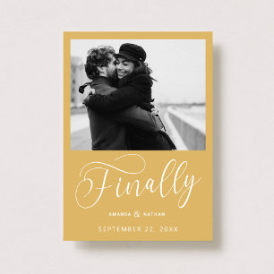 Finally Minimalist Wedding Photo Save the Date