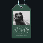 Finally Minimalist Wedding Photo Save the Date Gift Tags<br><div class="desc">It's been worth the wait and now you're finally ready to send out your save the dates! These minimalist wedding save the date tags are perfectly simple yet super modern. Easily personalize the design by adding your own photo,  names and date. Matching items can be found in the collection.</div>