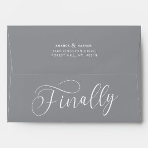 Finally Minimalist Wedding Save the Date Envelope