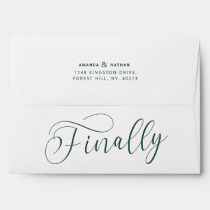 Finally Minimalist Wedding Save the Date Envelope
