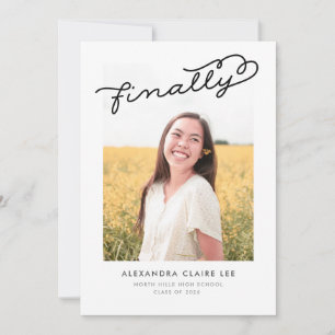 Finally Photo Graduation Announcement