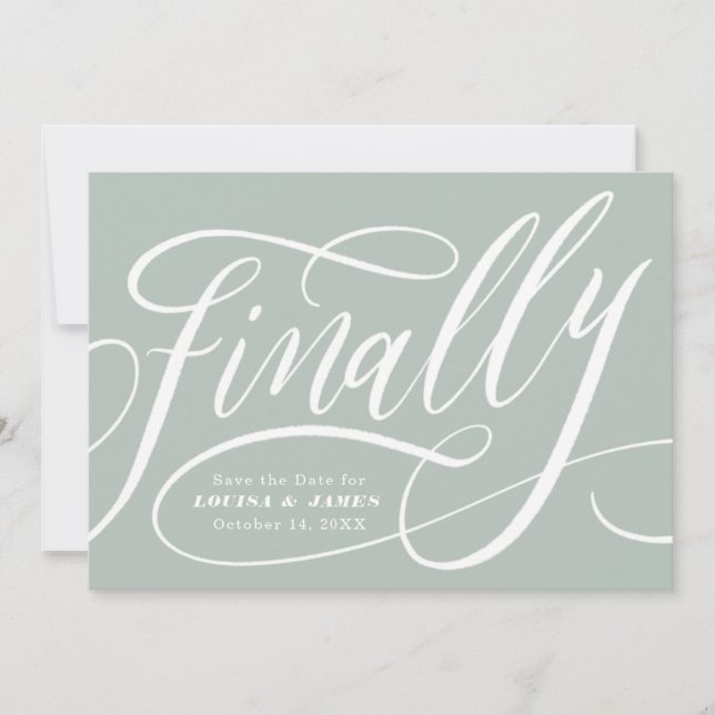 Finally Postponed Change the Date Save the Date Invitation (Front)