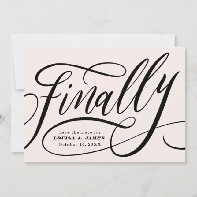 Finally Postponed Change the Date Save the Date Invitation (Front)