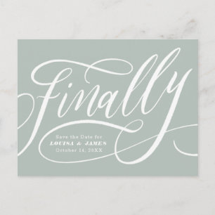 Finally Postponed Change the Date Save the Date Postcard