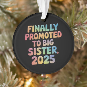 Finally Promoted to Big Sister 2025 Adorable Ornament