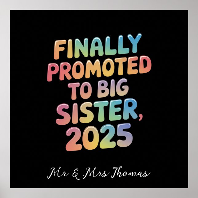  Finally Promoted to Big Sister 2025 Adorable Poster (Front)