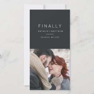 Finally, save the date photo announcement
