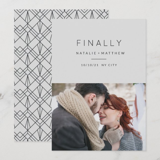 Finally, save the date photo announcement (Front/Back)