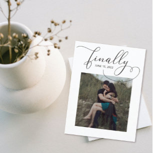 Finally Save the Date Photo Announcement Postcard