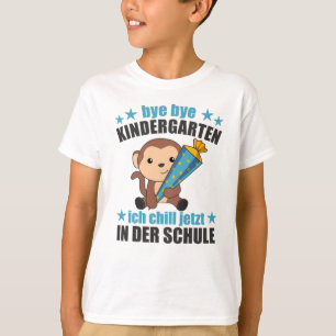 Finally School Child Monkey School Cone Chill T-Shirt