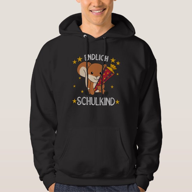Finally Schoolchild Squirrel School Bag School Hoodie (Front)