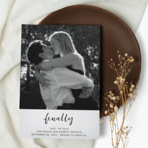 Finally Simple Photo Save The Date Announcement