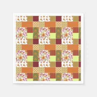 Finally Spring Patchwork Cheater Quilt Napkin