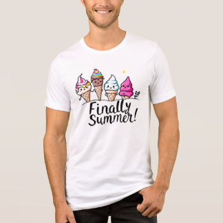 Finally Summer Cute Ice Cream Vacation Tri-Blend Shirt