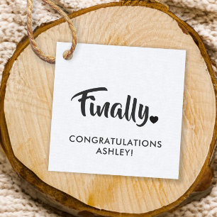 Finally Tags, Graduation Gift Tag, Congrats Kraft Favour Tags