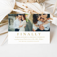Finally Two Photo Antique Gold Funny Wedding
