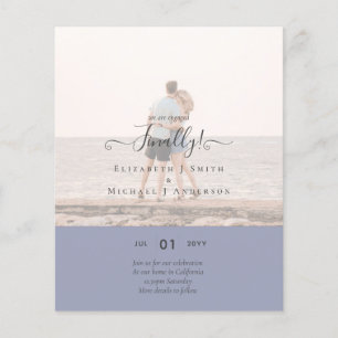 Finally We are Engaged! Wedding Announcement PHOTO Flyer