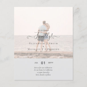 Finally We are Engaged! Wedding Announcement PHOTO Flyer