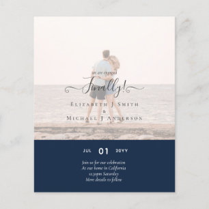Finally We are Engaged! Wedding Announcement PHOTO Flyer