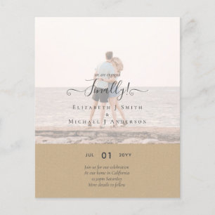 Finally We are Engaged! Wedding Announcement PHOTO Flyer