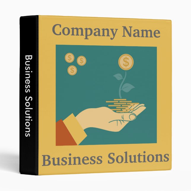 Finance business plans and presentation folder binder (Front/Spine)