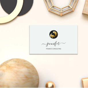 Finance Consulting Broker Accountant Coins Bufalo  Business Card