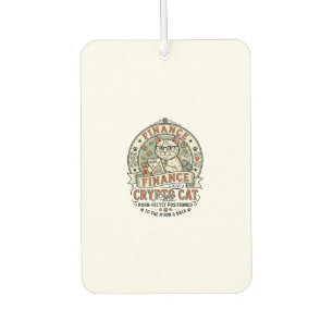 Finance Crypto Cat Finance Crypto Cat Vintage Vect Air Freshener