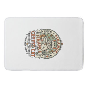 Finance Crypto Cat Finance Crypto Cat Vintage Vect Bath Mat