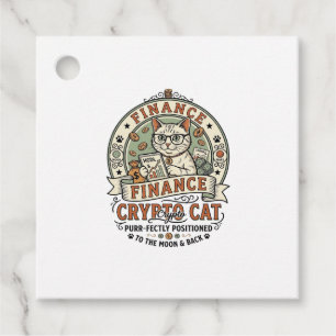 Finance Crypto Cat Finance Crypto Cat Vintage Vect Favour Tags