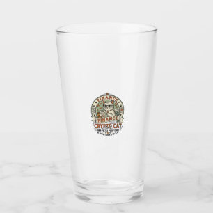 Finance Crypto Cat Finance Crypto Cat Vintage Vect Glass