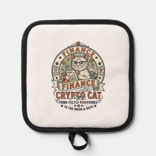 Finance Crypto Cat Finance Crypto Cat Vintage Vect Pot Holder