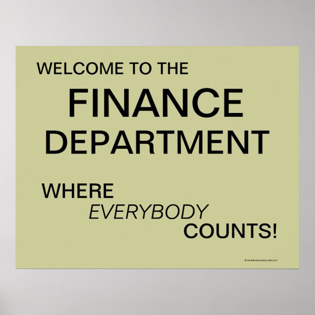 Finance Department Poster (Front)