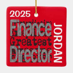 Finance Director Extraordinaire CUSTOM Ceramic Ornament
