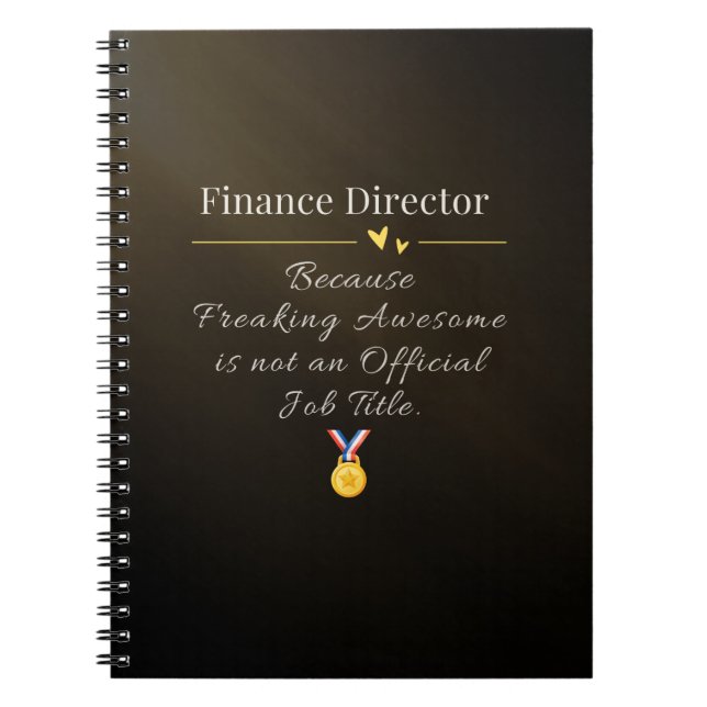 Finance Director  Notebook (Front)