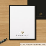 Finance Firm Letterhead<br><div class="desc">Convey professionalism with every correspondence on our letterhead,  featuring a brushed gold compass,  perfect for finance firms.</div>