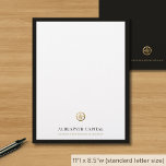 Finance Firm Letterhead<br><div class="desc">Convey professionalism with every correspondence on our letterhead, featuring a brushed gold compass, perfect for finance firms.</div>
