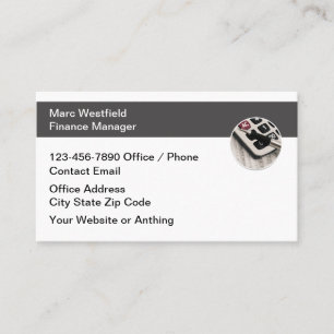Finance Manager Business Cards Design
