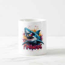 Finance Shark Mug – funny Cartoon Design