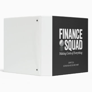 Finance Squad Custom Name Funny Office Humor  Binder
