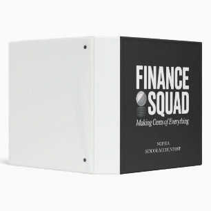 Finance Squad Custom Name Funny Office Humour Binder