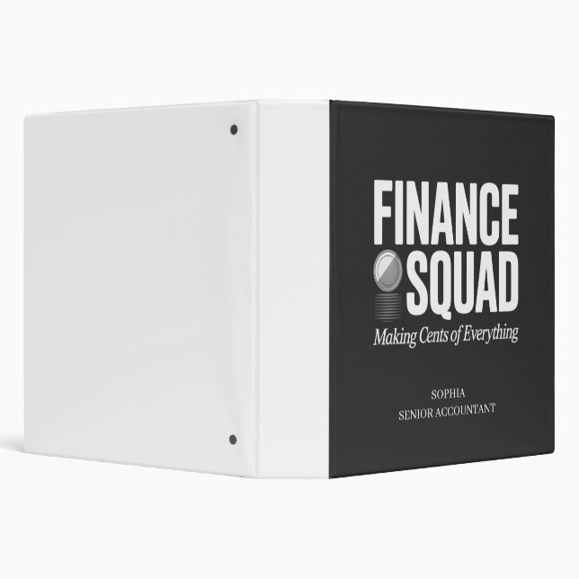 Finance Squad Custom Name Funny Office Humour  Binder (Background)