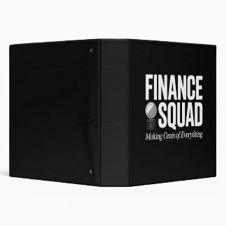Finance Squad Office Humor Team Work Design Binder