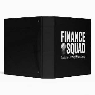 Finance Squad Office Humour Team Work Design Binder