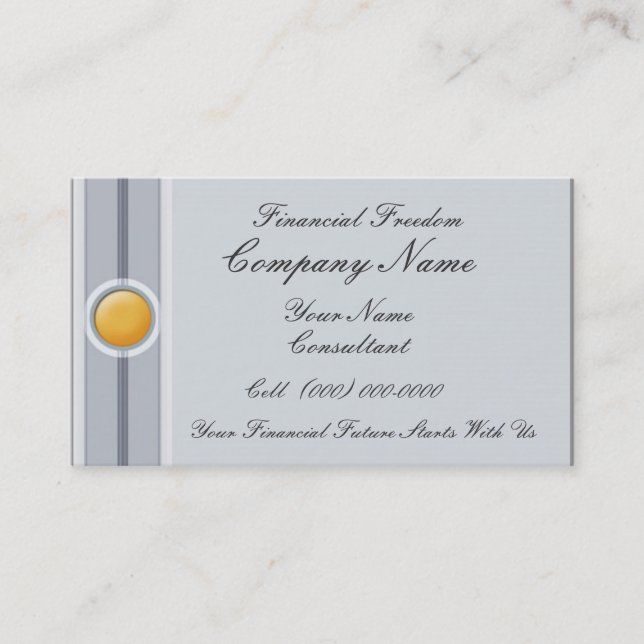 Finance/Stock Broker Business Card (Front)