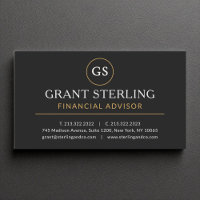 Financial Advisor Black Gold Luxury Modern