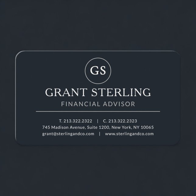 Financial Advisor Black Professional Business Card (Creator Uploaded)