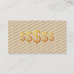 Financial Advisor Dollar Symbol Wealth Management Business Card