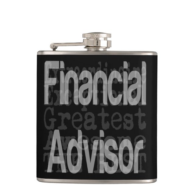 Financial Advisor Extraordinaire Hip Flask (Front)